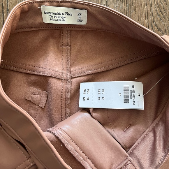 Abercrombie & Fitch Leather 90s Straight Pants - Picture 4 of 4